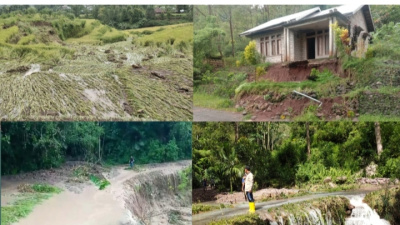 Banjir Bandang Kepung Desa Mata Wae, Sawah Hingga Rumah Rusak Parah 