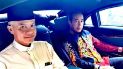 Ganjar Pranowo Satu Mobil dengan Presiden Jokowi dari Batu Tulis