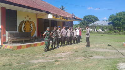 Polsek Lamba Leda Gelar Apel Gabungan TNI-Polri, Tingkatkan Sinergitas dan Solidaritas