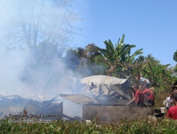 Rumah Milik Seorang Warga di Bangka Kantar Hangus Terbakar