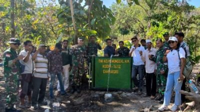 TNI, Gahawisri Labuan Bajo Serahkan Bantuan Sumur Bor Bagi Warga Dusun Menjaga