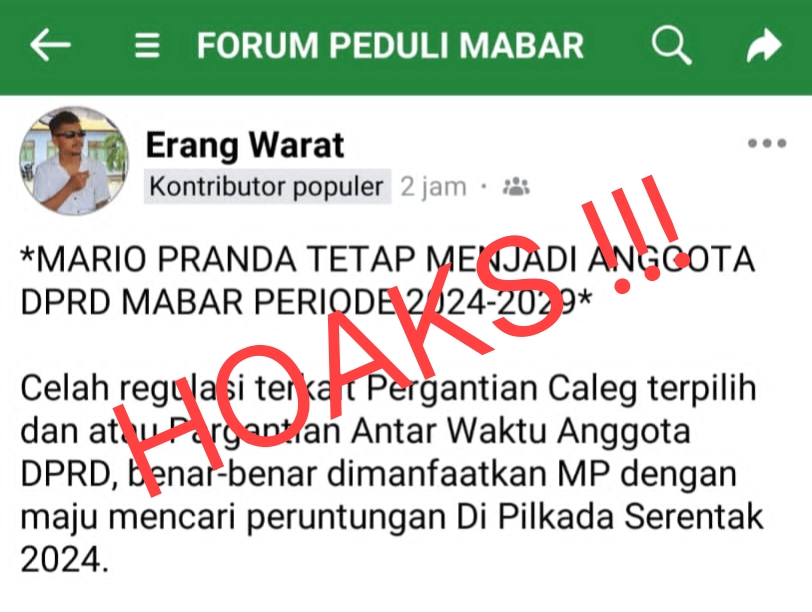 Tim Hukum MPRS Siap Gugat Penyebar Hoaks, Akun Erang Warat Terancam Diproses Hukum