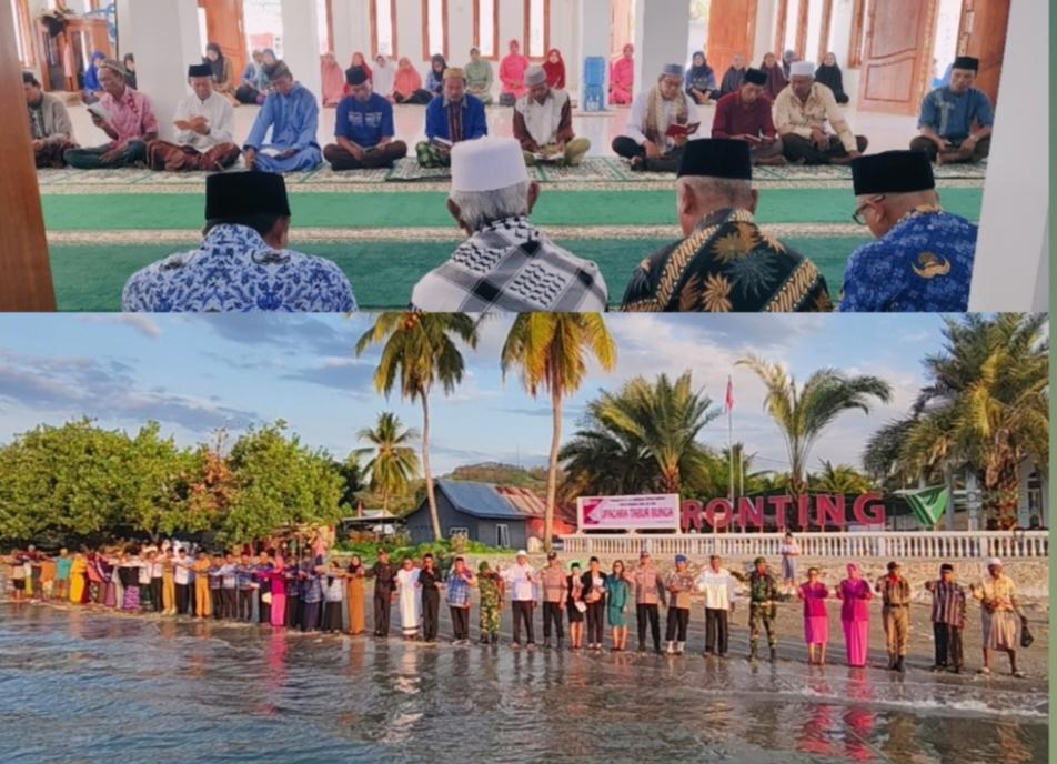 Jelang HUT RI ke-80, Pemerintah Kecamatan Lamba Leda Utara menggelar upacar tabur bunga dan Dzikir Kebangsaan. Foto/Isth