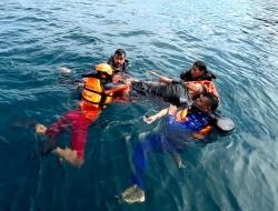 Wisata Aman Prioritas Utama, Polisi Bersama Tim SAR Gabungan Gelar Simulasi Laka Laut di Labuan Bajo
