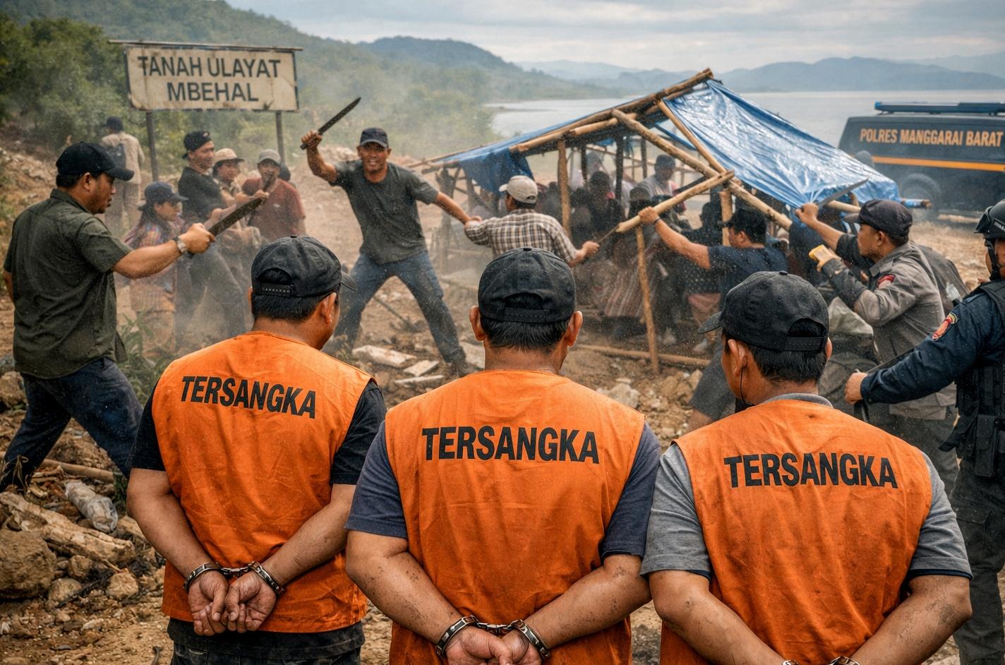 Sengketa Tanah Ulayat Mbehal Berujung Pidana, Tiga Warga Resmi Jadi Tersangka