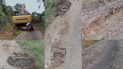 Jalan Baru 3 Tahun kini Rusak Parah, Eksavator Proyek Irigasi PT Adhi Karya Jadi Biang Kerusakan di Manggarai Barat