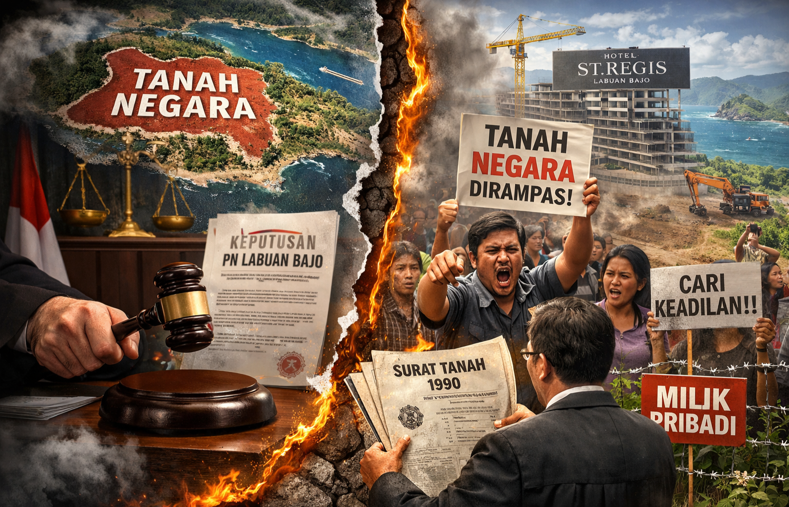 Sengketa Tanah Keranga, Putusan PN Labuan Bajo Picu Kontroversi, Penggugat Sebut Tanah Negara Disahkan Jadi Milik Pribadi