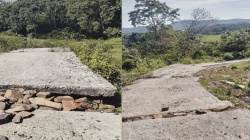 Belum Sampai Dua Tahun, Jalan Sembilan Miliar di Kecamatan Mbeliling Rusak Parah