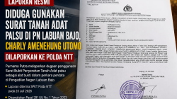 Diduga Gunakan Surat Tanah Adat Palsu di PN Labuan Bajo, Charly Amenehung Utomo Dilaporkan ke Polda NTT