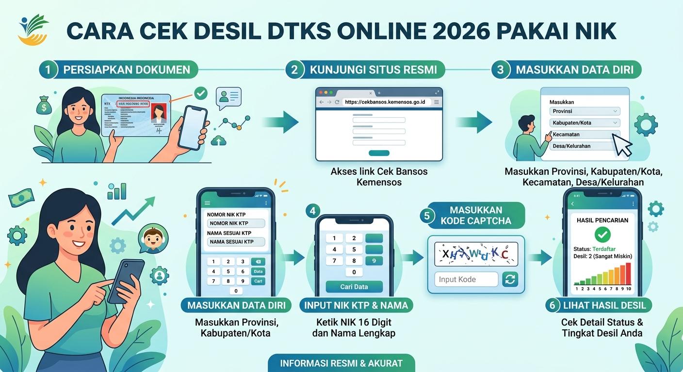 Cara Cek Desil DTKS Online 2026 Pakai NIK
