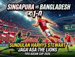 Singapura vs Bangladesh: Sundulan Harhys Stewart Jaga Asa The Lions di FIFA ASEAN Cup 2026