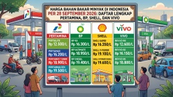 Harga Bahan Bakar Minyak di Indonesia per 28 September 2026: Daftar Lengkap Pertamina, BP, Shell, dan Vivo