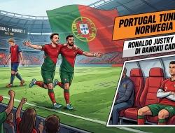 Portugal Tundukkan Norwegia 2-1, Ronaldo Justru 90 Menit di Bangku Cadangan