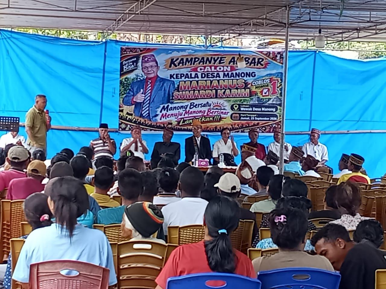 Nomor Urut 1 dan Petahana, MSK Optimistis Raih Dukungan Mayoritas Warga pada Pilkades Manong