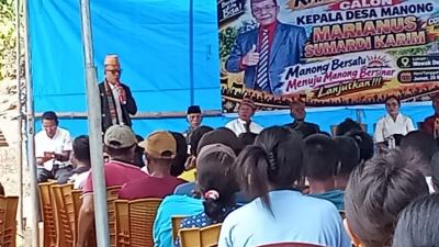 Nomor Urut 1 dan Petahana, MSK Optimistis Raih Dukungan Mayoritas Warga pada Pilkades Manong